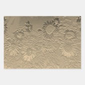 Sunflower Gold Floral Chic Design Decoupage Inpakpapier Vel (Voorkant 3)