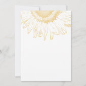 Sunflower Graphic Wedding Kaart (Achterkant)