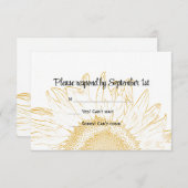 Sunflower Graphic Wedding RSVP (Voorkant / Achterkant)