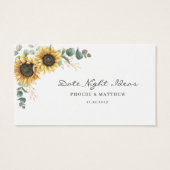 Sunflower Greenery Bridal Shower Date Night Ideas (Dos)