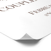 Sunflower Greenery Couples Affiche de bienvenue Ma (Coin)