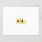 Sunflower Greenery Wedding Advice card douche Flyer (Achterkant)