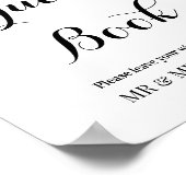 Sunflower Guest Book Mariage Signal Floral Poster (Coin)