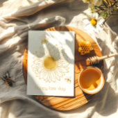 Sunflower Happy Bee Day Foil Carte d'anniversaire