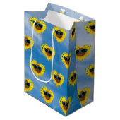 Sunflower Heart Abstract op Sky Medium Cadeauzakje (Voorkant Gekanteld)