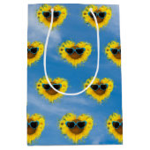 Sunflower Heart Abstract op Sky Medium Cadeauzakje (Voorkant)