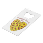 Sunflower Heart Bottle Opener (Devant Angle)