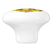 Sunflower Heart Ceramic Pull / Knob Keramische Knop (Zijkant)