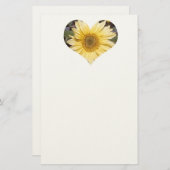 Sunflower Heart Letterhead Briefpapier (Voorkant / Achterkant)