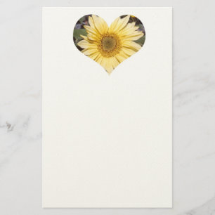 Sunflower Heart Letterhead Briefpapier