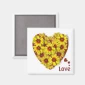 Sunflower Heart Magnet (Recto/Verso)