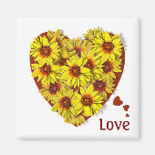 Sunflower Heart Magnet (Devant)