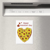 Sunflower Heart Magnet Magneet (Insitu (Vaatwasser))