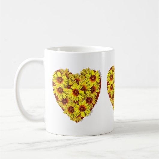 Sunflower Heart Mug (Gauche)