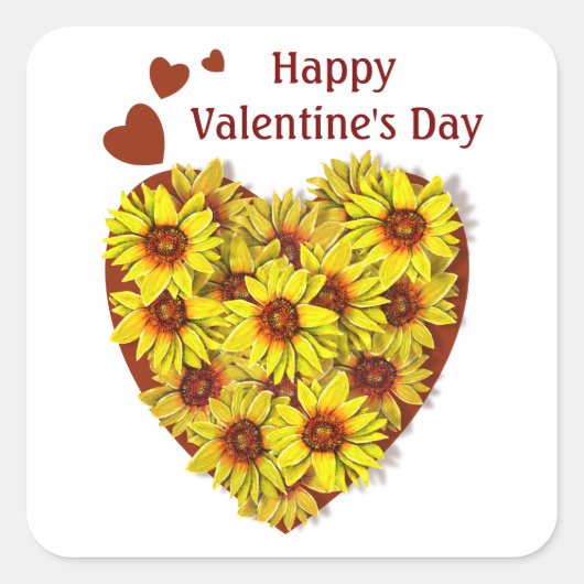 Sunflower Heart Sticker (Voorkant)