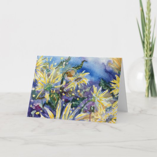 "Sunflower III" Blank Notecard Bedankkaart (Voorkant)