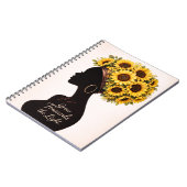 Sunflower Inspirational Black Woman Floral Journal (Côté gauche)