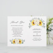 Sunflower Ivory Peony Floral Eucalyptus Programme (Debout devant)