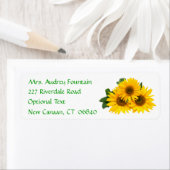 Sunflower Jaune Nom Adresse Retour Étiquette de me (En situation)