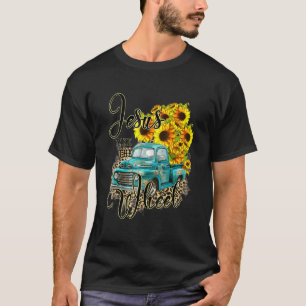 Sunflower Jesus Take Wheel Christian Gardener T-shirt
