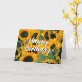 Sunflower Joyeuse carte photo anniversaire magnifi (Fleur jaune)
