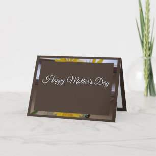 Sunflower Kaleidoscope Carte Brown mère