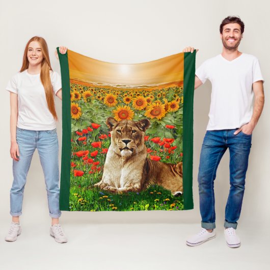 Sunflower Leo Fleece Deken (In situ)