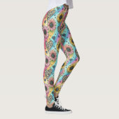 Sunflower & Leopard Heart Rainbow Leggings (Droite)