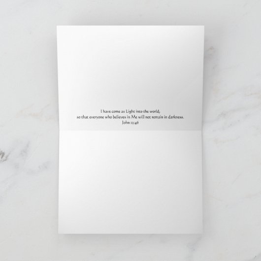 Sunflower Light 2 Carte d'écriture John 12:46 (Intérieur)