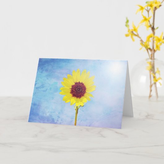 Sunflower Light 2 Carte d'écriture John 12:46 (Fleur jaune)