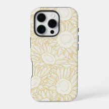 Sunflower line art minimalistische telefoonhoesje