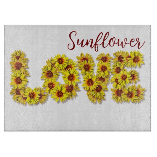 Sunflower Love Cutting Board Snijplank (Voorkant)