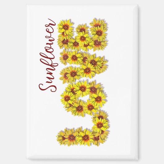 Sunflower Love Magnet (Recto)