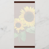 Sunflower Love Menu Mariage (Dos)