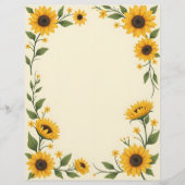 Sunflower Love Stationery Paper Briefhoofd (Voorkant)
