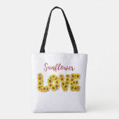 Sunflower Love Tote Bag (Dos)