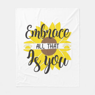 Sunflower Lover Embrace All That As You Fleece Deken