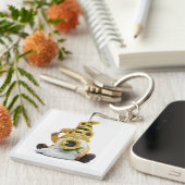 SUNFLOWER LOVING GNOME "KEY CHAIN" SLEUTELHANGER (Voorkant Rechts)