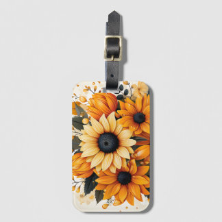 Sunflower luggage tag bagagelabel