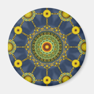 Sunflower Mandala Array Magnet Magneet
