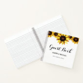 Sunflower Mariage Floral Blanc Jaune Livre d'Invit (Intérieur)