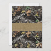 Sunflower Mason Jar Camo Invitations de mariage (Dos)