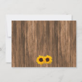 Sunflower Mason Jar Invitations Fêtes des mariées (Dos)