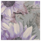 Sunflower Mauve Pattern Stof (Close Up)
