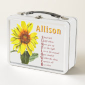 Sunflower Metal Lunchbox (Voorkant)