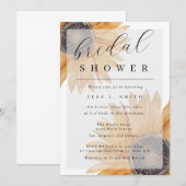 Sunflower Modern Bridal Shower Invitation Kaart (Voorkant / Achterkant)