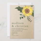 Sunflower Modern Sage Green Wedding Kaart (Voorkant)