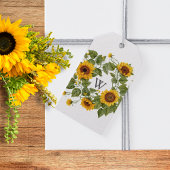 Sunflower Monogram Cadeaulabel