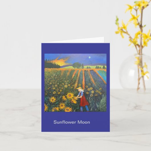 Sunflower Moon Kaart (Gele Bloem)