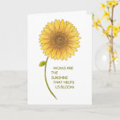 Sunflower Mother's Day Card Kaart (Gele Bloem)